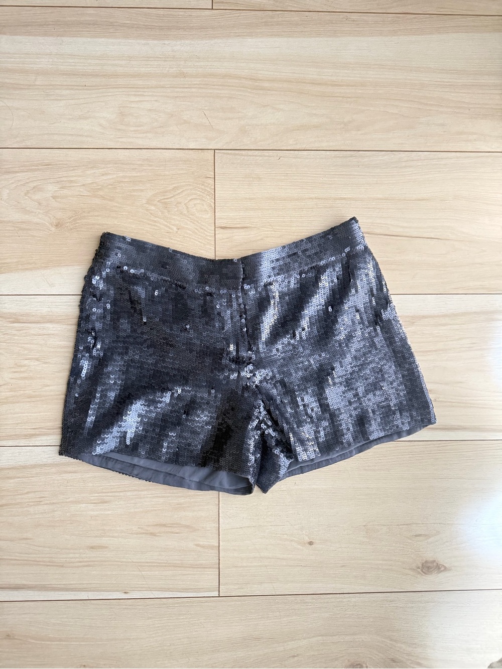 Silk Sequin Party Shorts - Navy